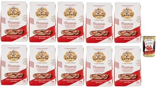 Caputo Pizzeria "00" weicher Weizenmehl, Ideales Mehl für gut hydrierte, leichte und perfekte Sauerteig -Teig, Mehl für die klassische neapolitanische Pizza, 10x 1 kg + Italian Gourmet polpa 400g Caputo Pizzeria "00" weicher Weizenmehl, Ideales Mehl für gut hydrierte, leichte und perfekte Sauerteig -Teig, Mehl für die klassische neapolitanische Pizza, 10x 1 kg + Italian Gourmet polpa 400g von Italian Gourmet E.R.