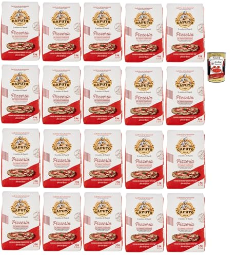 Caputo Pizzeria "00" weicher Weizenmehl, Ideales Mehl für gut hydrierte, leichte und perfekte Sauerteig -Teig, Mehl für die klassische neapolitanische Pizza, 20x 1 kg + Italian Gourmet polpa 400g Caputo Pizzeria "00" weicher Weizenmehl, Ideales Mehl für gut hydrierte, leichte und perfekte Sauerteig -Teig, Mehl für die klassische neapolitanische Pizza, 20x 1 kg + Italian Gourmet polpa 400g von Italian Gourmet E.R.