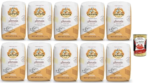 Caputo Semola di grano duro rimacinata, Durum Weizen Grieß, Hartweizengrieß fein für die perfekte Pasta und Pizza 10x 1 Kg + Italian Gourmet polap 400g Caputo Semola di grano duro rimacinata, Durum Weizen Grieß, Hartweizengrieß fein für die perfekte Pasta und Pizza 10x 1 Kg + Italian Gourmet polap 400g von Italian Gourmet E.R.
