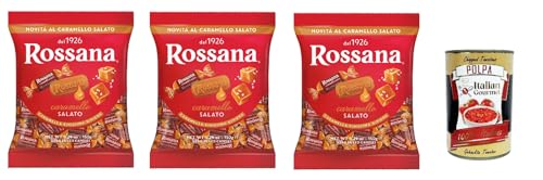 Caramelle Rossana ripene al caramello salato, Salat Karamell ausgestopfte Süßigkeiten gluten frei, 3x 150g Candies, italien Bonbon Lollies + Italian Gourmet polpa 400g Caramelle Rossana ripene al caramello salato, Salat Karamell ausgestopfte Süßigkeiten gluten frei, 3x 150g Candies, italien Bonbon Lollies + Italian Gourmet polpa 400g von Italian Gourmet E.R.