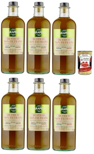Carapelli, olio extra vergine di oliva Rustico Non Filtrato, 100% Italiano, 100% italienisch Rustikal Native Olivenöl. 6x 1lt + Italian Gourmet polpa 400g Carapelli, olio extra vergine di oliva Rustico Non Filtrato, 100% Italiano, 100% italienisch Rustikal Native Olivenöl. 6x 1lt + Italian Gourmet polpa 400g von Italian Gourmet E.R.