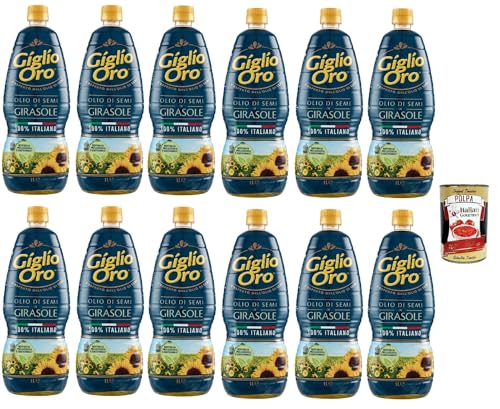 Carapelli Giglio Oro Olio di Semi di girasole, Sonnenblumenöl, Speiseöl Frittieröl 100% Italienisches Öl 12x 1Lt + Italian Gourmet polpa 400g Carapelli Giglio Oro Olio di Semi di girasole, Sonnenblumenöl, Speiseöl Frittieröl 100% Italienisches Öl 12x 1Lt + Italian Gourmet polpa 400g von Italian Gourmet E.R.