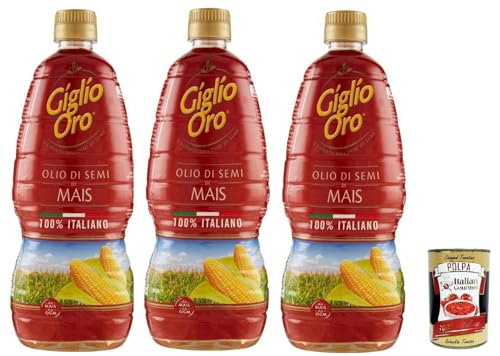 Carapelli Giglio Oro Olio di Semi di mais, Maiskeimöl, Speiseöl, Küchenöl, Frittieröl 100% Italienisches Öl 3x 1Lt + Italian Gourmet polpa 400g Carapelli Giglio Oro Olio di Semi di mais, Maiskeimöl, Speiseöl, Küchenöl, Frittieröl 100% Italienisches Öl 3x 1Lt + Italian Gourmet polpa 400g von Italian Gourmet E.R.