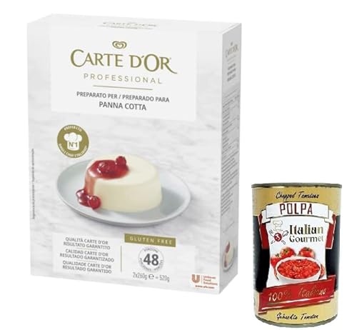 Carte d’Or Professional Pulvermischung für Panna Cotta Cremige,Glutenfrei 520g + Italian Gourmet Polpa di Pomodoro 400g Dose Carte d’Or Professional Pulvermischung für Panna Cotta Cremige,Glutenfrei 520g + Italian Gourmet Polpa di Pomodoro 400g Dose von Italian Gourmet E.R.