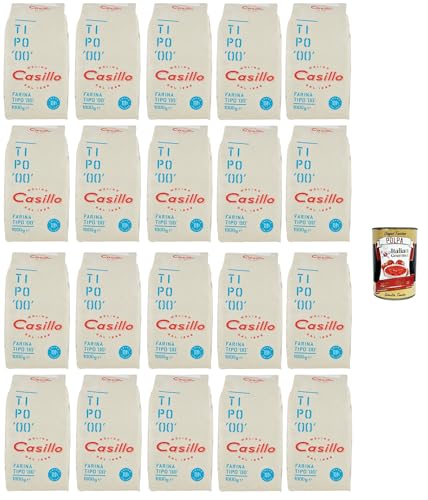 Casillo Farina per Pizza Tipo '00', Weizenmeh Pizza Napoli Pizzamehl Pizza Mehl 20x 1kg + Italian Gourmet polpa 400g Casillo Farina per Pizza Tipo '00', Weizenmeh Pizza Napoli Pizzamehl Pizza Mehl 20x 1kg + Italian Gourmet polpa 400g von Italian Gourmet E.R.