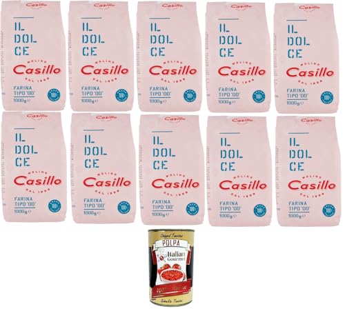 Casillo IL Dolce Farina di Grano Tenero Tipo 00 W 160 IL Dolce Weichweizenmehl Typ 00 W 160 10x1kg + Italian Gourmet polpa 400g Casillo IL Dolce Farina di Grano Tenero Tipo 00 W 160 IL Dolce Weichweizenmehl Typ 00 W 160 10x1kg + Italian Gourmet polpa 400g von Italian Gourmet E.R.