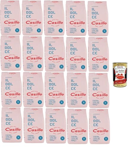 Casillo IL Dolce Farina di Grano Tenero Tipo 00 W 160 IL Dolce Weichweizenmehl Typ 00 W 160 20x1kg + Italian Gourmet polpa 400g Casillo IL Dolce Farina di Grano Tenero Tipo 00 W 160 IL Dolce Weichweizenmehl Typ 00 W 160 20x1kg + Italian Gourmet polpa 400g von Italian Gourmet E.R.