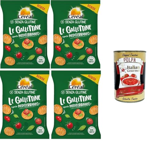 Céréal Le gallettine Gusto Mediterraneo Kekse mit mediterranem Geschmack 4x 70gr + Italian Gourmet polpa 400g Céréal Le gallettine Gusto Mediterraneo Kekse mit mediterranem Geschmack 4x 70gr + Italian Gourmet polpa 400g von Italian Gourmet E.R.