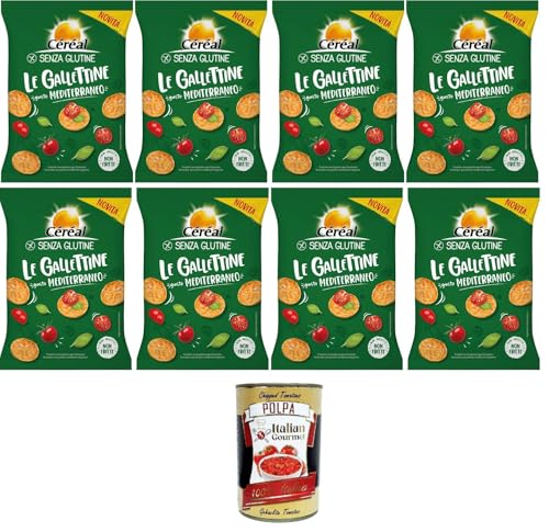 Céréal Le gallettine Gusto Mediterraneo Kekse mit mediterranem Geschmack 8x 70gr + Italian Gourmet polpa 400g Céréal Le gallettine Gusto Mediterraneo Kekse mit mediterranem Geschmack 8x 70gr + Italian Gourmet polpa 400g von Italian Gourmet E.R.