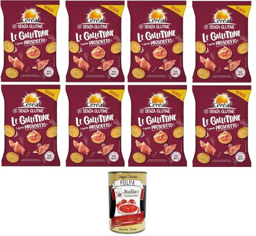 Céréal Le gallettine Gusto prosciutto Kekse mit Schinkengeschmack 8x70gr + Italian Gourmet polpa 400g Céréal Le gallettine Gusto prosciutto Kekse mit Schinkengeschmack 8x70gr + Italian Gourmet polpa 400g von Italian Gourmet E.R.