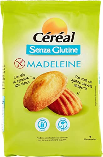 Céréal Madeleine Senza Glutine Süßer Snack Glutenfrei 200g Beutel OHNE Palmöl Ohne Milch von Italian Gourmet E.R.