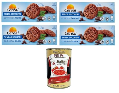 Cèréal Senza Zuccheri Cookes al Cacao Zuckerfreie Kakaoköche 4x130gr+ Italian Gourmet polpa 400g Cèréal Senza Zuccheri Cookes al Cacao Zuckerfreie Kakaoköche 4x130gr+ Italian Gourmet polpa 400g von Italian Gourmet E.R.