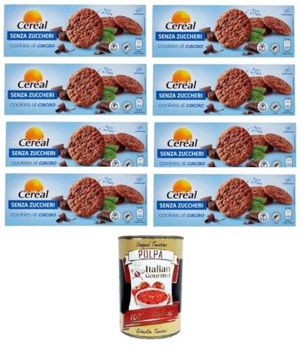 Cèréal Senza Zuccheri Cookes al Cacao Zuckerfreie Kakaoköche 8x130gr+ Italian Gourmet polpa 400g Cèréal Senza Zuccheri Cookes al Cacao Zuckerfreie Kakaoköche 8x130gr+ Italian Gourmet polpa 400g von Italian Gourmet E.R.