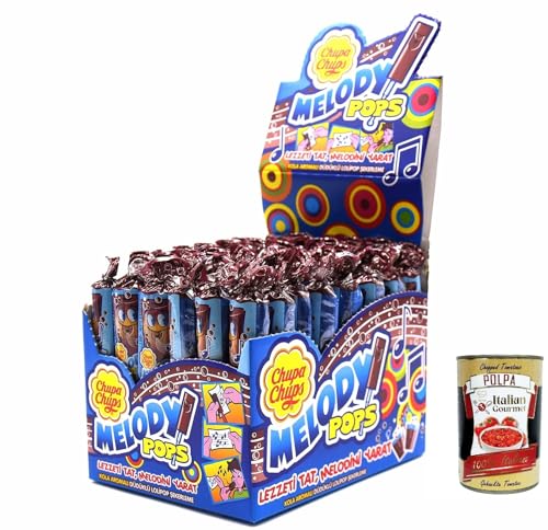 Chupa Chups Lollipops Cola Flavor Melody Pops 48pcx15g + Italian Gourmet polpa 400g Chupa Chups Lollipops Cola Flavor Melody Pops 48pcx15g + Italian Gourmet polpa 400g von Italian Gourmet E.R.