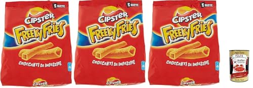 Cipster Freeky Fries, Chips di Patate, Kartoffelchips, einzigartige Form und knusprig, verrückt zu werden, 3x 125G + Italian Gourmet polpa 400g Cipster Freeky Fries, Chips di Patate, Kartoffelchips, einzigartige Form und knusprig, verrückt zu werden, 3x 125G + Italian Gourmet polpa 400g von Italian Gourmet E.R.