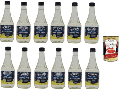 Cirio Aceto Di Vino Bianco Weißweinessig 12x500ml + Italian Gourmet Polpa di Pomodoro 400g Cirio Aceto Di Vino Bianco Weißweinessig 12x500ml + Italian Gourmet Polpa di Pomodoro 400g von Italian Gourmet E.R.