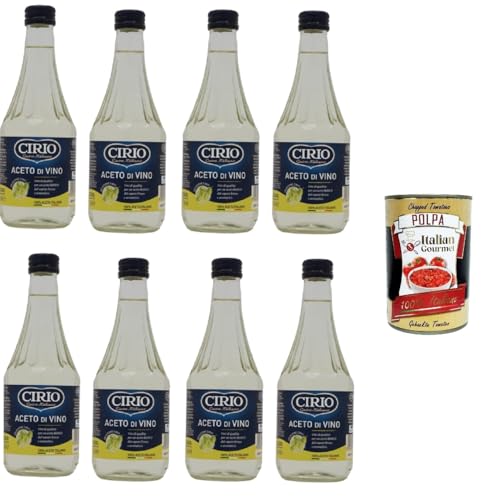 Cirio Aceto Di Vino Bianco Weißweinessig 8x500ml + Italian Gourmet Polpa di Pomodoro 400g Cirio Aceto Di Vino Bianco Weißweinessig 8x500ml + Italian Gourmet Polpa di Pomodoro 400g von Italian Gourmet E.R.