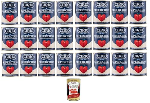 Cirio Concentrato Di Pomodoro,Tomatenkonzentrat,100% Italienische Tomaten, 24x 400g Dose + Italian Gourmet polpa 400g Cirio Concentrato Di Pomodoro,Tomatenkonzentrat,100% Italienische Tomaten, 24x 400g Dose + Italian Gourmet polpa 400g von Italian Gourmet E.R.