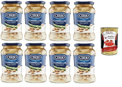 Cirio I Cannellini, Teneri e Delicati,Cannellini, zarte und zarte Cannellini-Bohnen 8x370gr + Italian Gourmet polpa 400g Cirio I Cannellini, Teneri e Delicati,Cannellini, zarte und zarte Cannellini-Bohnen 8x370gr + Italian Gourmet polpa 400g von Italian Gourmet E.R.