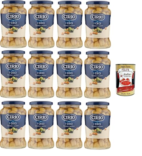 Cirio I Ceci, Corposi e Gustosi I Kichererbsen, vollmundig und lecker 12x370gr + Italian Gourmet polpa 400g Cirio I Ceci, Corposi e Gustosi I Kichererbsen, vollmundig und lecker 12x370gr + Italian Gourmet polpa 400g von Italian Gourmet E.R.