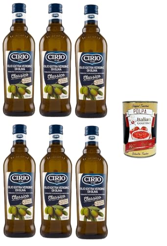 Cirio Olio Extra Vergine Di Oliva Classico, Classic extra native Olivenöl 6x 750ml + Italian Gourmet polpa 400g Cirio Olio Extra Vergine Di Oliva Classico, Classic extra native Olivenöl 6x 750ml + Italian Gourmet polpa 400g von Italian Gourmet E.R.