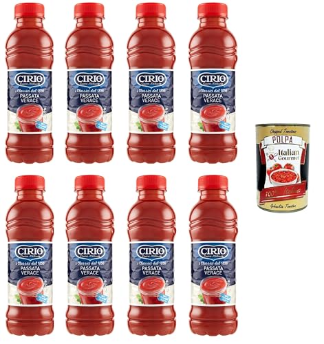 Cirio Passata Verace Tomatensauce Tomaten, kochsauce Pet 8x540gr + Italian Gourmet polpa 400g Cirio Passata Verace Tomatensauce Tomaten, kochsauce Pet 8x540gr + Italian Gourmet polpa 400g von Italian Gourmet E.R.