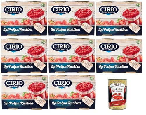 Cirio polpa di pomodoro italiano Rustica, polpa piu, Tomatenpulpe Tomaten sauce 100% Italienisch, ideal für Pizza, 24x 400g + Italian Gourmet polpa 400g Cirio polpa di pomodoro italiano Rustica, polpa piu, Tomatenpulpe Tomaten sauce 100% Italienisch, ideal für Pizza, 24x 400g + Italian Gourmet polpa 400g von Italian Gourmet E.R.