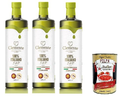 Clemente – natives Olivenöl extra I.G.P. Puglia 3x 750ml+ Italian Gourmet polpa 400g Clemente – natives Olivenöl extra I.G.P. Puglia 3x 750ml+ Italian Gourmet polpa 400g von Italian Gourmet E.R.