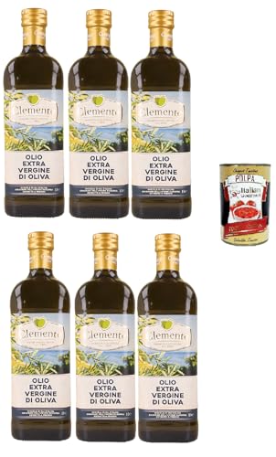 Clemtente, Olio extra vergine di oliva Premium, kaltgepresst natives Olivenöl extra 6x 1l + Italian Gourmet polpa 400g Clemtente, Olio extra vergine di oliva Premium, kaltgepresst natives Olivenöl extra 6x 1l + Italian Gourmet polpa 400g von Italian Gourmet E.R.