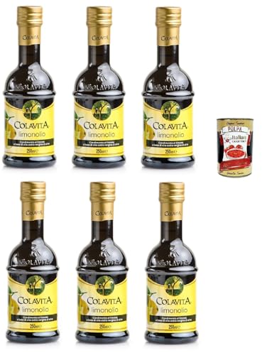 Colavita Limonolio, Olio aromatizzato al limone, Olivenöl extra vergine mit Zitrone 6x 250-ml + Italian gourmet polpa 400g Colavita Limonolio, Olio aromatizzato al limone, Olivenöl extra vergine mit Zitrone 6x 250-ml + Italian gourmet polpa 400g von Italian Gourmet E.R.
