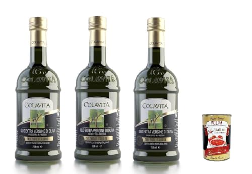 Colavita Olio Extra Vergine Di Oliva Selezione Italiana 3x 750ml, Natives Olivenöl extra 100% italienisch + Italian Gourmet polpa 400g Colavita Olio Extra Vergine Di Oliva Selezione Italiana 3x 750ml, Natives Olivenöl extra 100% italienisch + Italian Gourmet polpa 400g von Italian Gourmet E.R.