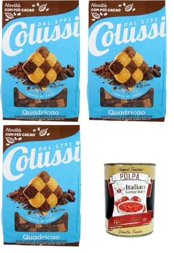 Colussi Quadricao Biscotti con Cacao e Cereali Antichi Kekse mit Kakao und altem Getreide 3x450 g+ Italian Gourmet polpa 400g Colussi Quadricao Biscotti con Cacao e Cereali Antichi Kekse mit Kakao und altem Getreide 3x450 g+ Italian Gourmet polpa 400g von Italian Gourmet E.R.