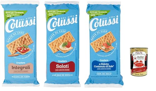 Colussi crackers Testpaket salati, -30% sale, integrali 3x 500g + Italian gourmet polpa 400g Colussi crackers Testpaket salati, -30% sale, integrali 3x 500g + Italian gourmet polpa 400g von Italian Gourmet E.R.