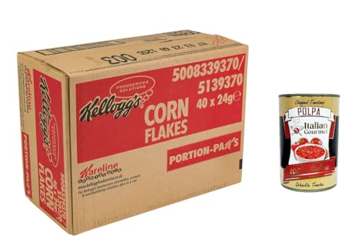 Corn Flakes Single -Potion Knusprige goldene und leckere ohne Palmöl ohne Farbstoffe ohne künstliche Aromen 40x 24g + Italian Gourmet polpa 400g Corn Flakes Single -Potion Knusprige goldene und leckere ohne Palmöl ohne Farbstoffe ohne künstliche Aromen 40x 24g + Italian Gourmet polpa 400g von Italian Gourmet E.R.