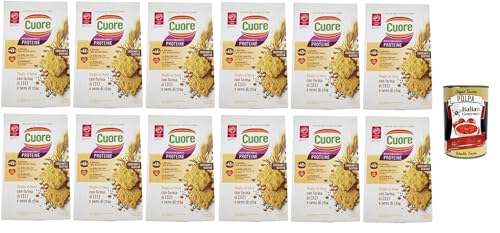 Crackers sfoglie cotte Cuore con farina lenticchie rosse e mais, Crackers Blätter mit rotem Linsenmehl und Mais, 12x 170g + Italian Gourmet polpa 400g Crackers sfoglie cotte Cuore con farina lenticchie rosse e mais, Crackers Blätter mit rotem Linsenmehl und Mais, 12x 170g + Italian Gourmet polpa 400g von Italian Gourmet E.R.