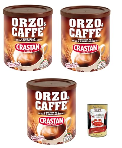 Crastan, Orzo & Caffè, Preparato Solubile, Gerste und Kaffee, Löslich vorbereitet, Gerste Getreidekaffee Kaffee 3x 120g + Italian Gourmet polpa 400g Crastan, Orzo & Caffè, Preparato Solubile, Gerste und Kaffee, Löslich vorbereitet, Gerste Getreidekaffee Kaffee 3x 120g + Italian Gourmet polpa 400g von Italian Gourmet E.R.