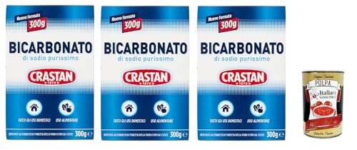 Crastan Bicarbonato di sodio purissimo reines Natriumbicarbonat für den Heimgebrauch und für Lebensmittel 3x 300g + Italian Gourmet polpa 400g Crastan Bicarbonato di sodio purissimo reines Natriumbicarbonat für den Heimgebrauch und für Lebensmittel 3x 300g + Italian Gourmet polpa 400g von Italian Gourmet E.R.