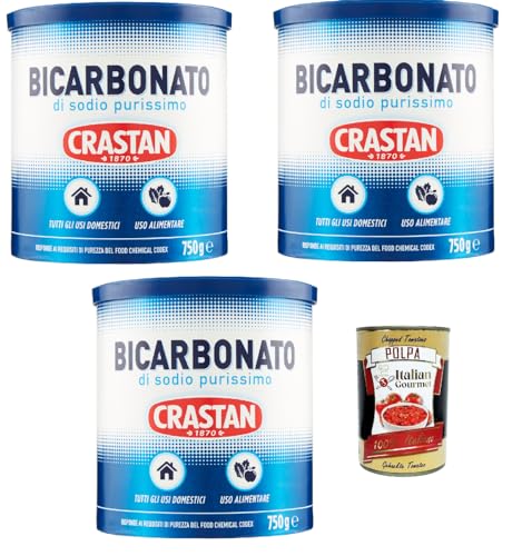 Crastan Bicarbonato di sodio purissimo reines Natriumbicarbonat für den Heimgebrauch und für Lebensmittel 3x 750g + Italian Gourmet polpa 400g Crastan Bicarbonato di sodio purissimo reines Natriumbicarbonat für den Heimgebrauch und für Lebensmittel 3x 750g + Italian Gourmet polpa 400g von Italian Gourmet E.R.