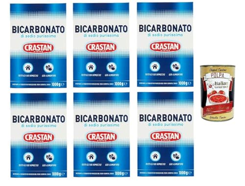 Crastan Bicarbonato di sodio purissimo reines Natriumbicarbonat für den Heimgebrauch und für Lebensmittel 6x 1000g + Italian Gourmet polpa 400g Crastan Bicarbonato di sodio purissimo reines Natriumbicarbonat für den Heimgebrauch und für Lebensmittel 6x 1000g + Italian Gourmet polpa 400g von Italian Gourmet E.R.