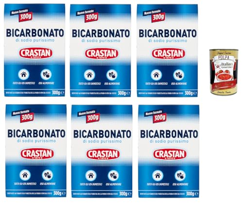 Crastan Bicarbonato di sodio purissimo reines Natriumbicarbonat für den Heimgebrauch und für Lebensmittel 6x 300g + Italian Gourmet polpa 400g Crastan Bicarbonato di sodio purissimo reines Natriumbicarbonat für den Heimgebrauch und für Lebensmittel 6x 300g + Italian Gourmet polpa 400g von Italian Gourmet E.R.