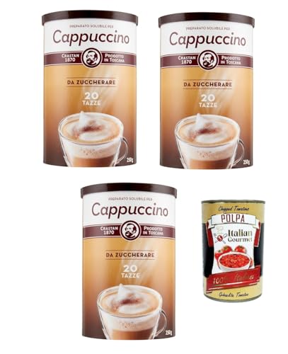 Crastan Cappuccino Classico da zuccherare Instantkaffee, Cappuccino löslicher ungesüßt 3x 250g + Italian Gourmet polpa 400g Crastan Cappuccino Classico da zuccherare Instantkaffee, Cappuccino löslicher ungesüßt 3x 250g + Italian Gourmet polpa 400g von Italian Gourmet E.R.