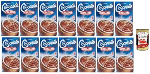 Crastan Cioccolata, Pulver Zubereitung für Schokolade, 14x 125g Packung, Jede Packung enthält 5 Beutel à 25g + Italian Gourmet polpa 400g von Italian Gourmet E.R.