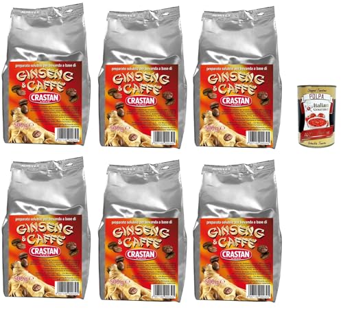 Crastan Ginseng e caffe' solubile, ungesüßt Instant Ginseng & Kaffee Drink 6x 500g, Für automatische Maschinen + Italian Gourmet polpa 400g Crastan Ginseng e caffe' solubile, ungesüßt Instant Ginseng & Kaffee Drink 6x 500g, Für automatische Maschinen + Italian Gourmet polpa 400g von Italian Gourmet E.R.
