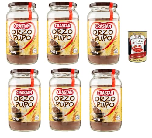 Crastan Orzo Pupo, 100% italien Instant lösliche Gerste Getreidekaffee Kaffee 6x 200gr + Italian Gourmet polpa 400g Crastan Orzo Pupo, 100% italien Instant lösliche Gerste Getreidekaffee Kaffee 6x 200gr + Italian Gourmet polpa 400g von Italian Gourmet E.R.