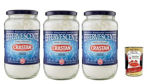 Crastan effervescente con succo Limone, Erfrischendes Verdauungs-Auflösen mit Zitronengeschmack 3x 250gr + Italian Gourmet polpa 400g Crastan effervescente con succo Limone, Erfrischendes Verdauungs-Auflösen mit Zitronengeschmack 3x 250gr + Italian Gourmet polpa 400g von Italian Gourmet E.R.