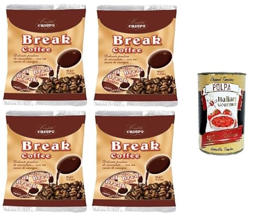 Crispo Break Coffee Break Kaffeebeutel Mit Kaffee gefülltes Schokoladendragee 4x 90g + Italian Gourmet polpa 400g Crispo Break Coffee Break Kaffeebeutel Mit Kaffee gefülltes Schokoladendragee 4x 90g + Italian Gourmet polpa 400g von Italian Gourmet E.R.