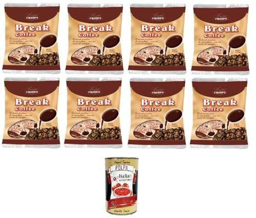 Crispo Break Coffee Break Kaffeebeutel Mit Kaffee gefülltes Schokoladendragee 8x 90g + Italian Gourmet polpa 400g Crispo Break Coffee Break Kaffeebeutel Mit Kaffee gefülltes Schokoladendragee 8x 90g + Italian Gourmet polpa 400g von Italian Gourmet E.R.