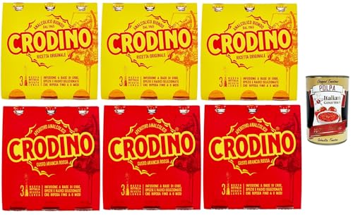 Crodino Testpaket, biondo und arancia rossa, Crodino 18x 175 ml Aperitif bitter, Italienischer nicht -alkoholischer Aperitif bereit zu trinken + Italian Gourmet polpa 400g Crodino Testpaket, biondo und arancia rossa, Crodino 18x 175 ml Aperitif bitter, Italienischer nicht -alkoholischer Aperitif bereit zu trinken + Italian Gourmet polpa 400g von Italian Gourmet E.R.
