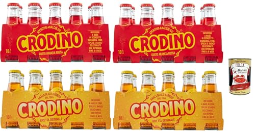 Crodino Testpaket, biondo und arancia rossa, Crodino 40x 100 ml Aperitif bitter, Italienischer nicht -alkoholischer Aperitif bereit zu trinken + Italian Gourmet polpa 400g Crodino Testpaket, biondo und arancia rossa, Crodino 40x 100 ml Aperitif bitter, Italienischer nicht -alkoholischer Aperitif bereit zu trinken + Italian Gourmet polpa 400g von Italian Gourmet E.R.
