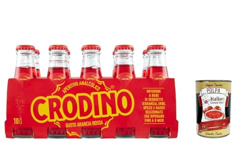 Crodino arancia rossa, Crodino rot orange 10x 100 ml Aperitif bitter, Italienischer nicht -alkoholischer Aperitif bereit zu trinken + Italian Gourmet polpa 400g Crodino arancia rossa, Crodino rot orange 10x 100 ml Aperitif bitter, Italienischer nicht -alkoholischer Aperitif bereit zu trinken + Italian Gourmet polpa 400g von Italian Gourmet E.R.